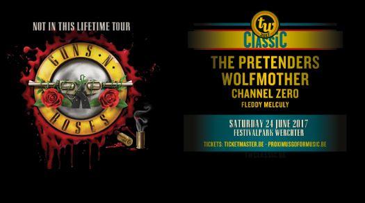 Naast Guns N’ Roses ook Fleddy Melculy, Channel Zero, Wolfmother en The Pretenders op TW Classic!