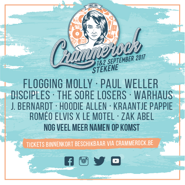 , Paul Weller en Flogging Molly eerste kleppers voor Crammerock!