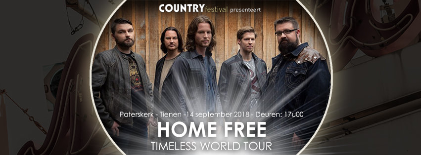 , Amerikaanse a capella country band Home Free op 14 september Paterskerk Tienen!