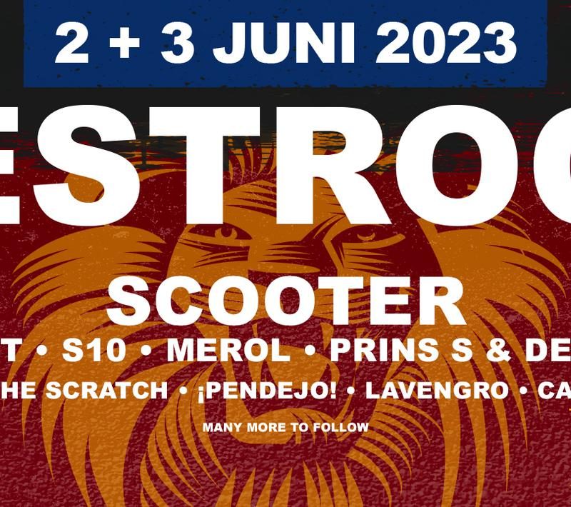 VESTROCK kondigt 10 nieuwe namen aan o.a. rave-legende Scooter, Joost, S10, Merol, Prins S & De Geit, Stake, The Scratch!