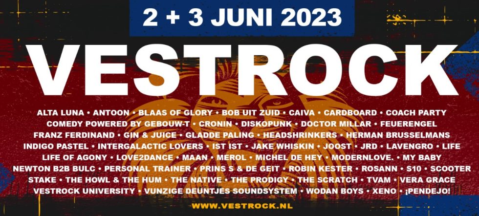 , Met toevoeging van 20 acts is programma VESTROCK 2023 compleet!